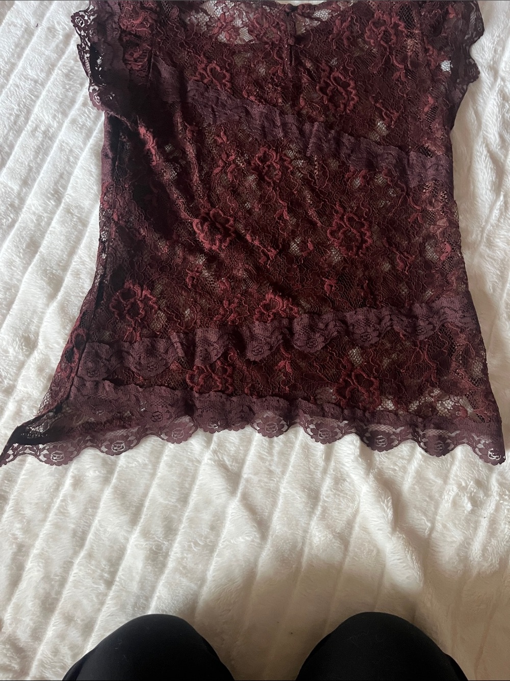 Anthropologie Sheer Lace Tee NWT - Picture 7 of 8